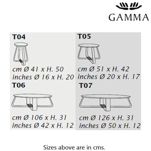 T04 – T05 – T06 – T07 Coffee Table by Gamma and Dandy