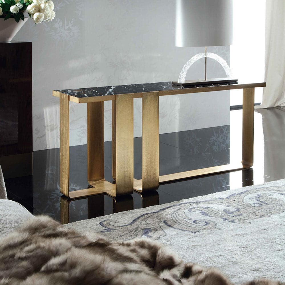 Coliseum Solid Bronzed Console Table by Giorgio Collection