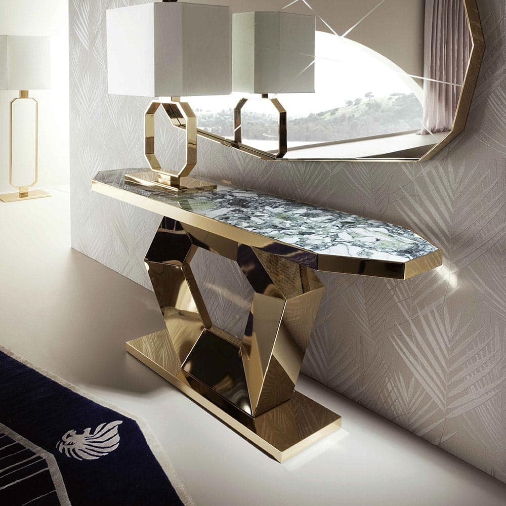 Infinity Metal Console Table by Giorgio Collection