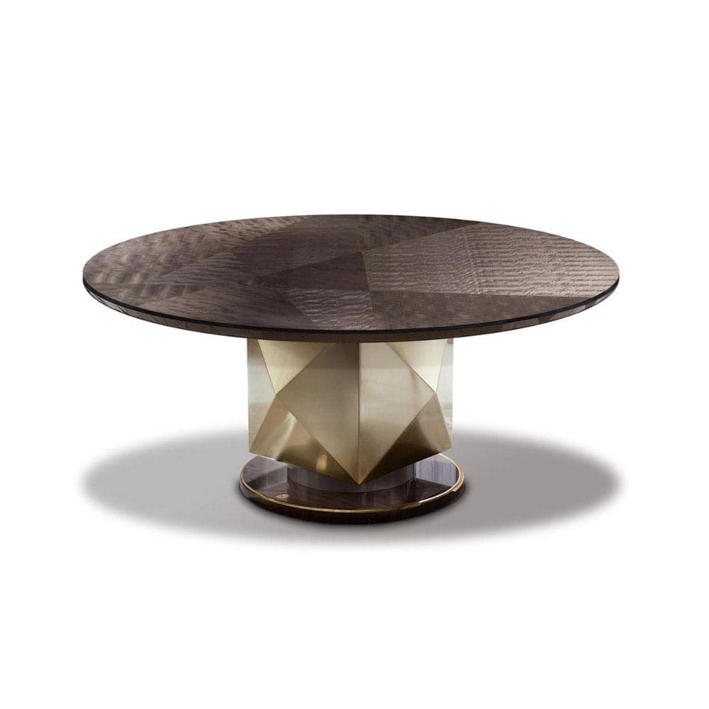 Infinity Metal Round Dining Table by Giorgio Collection