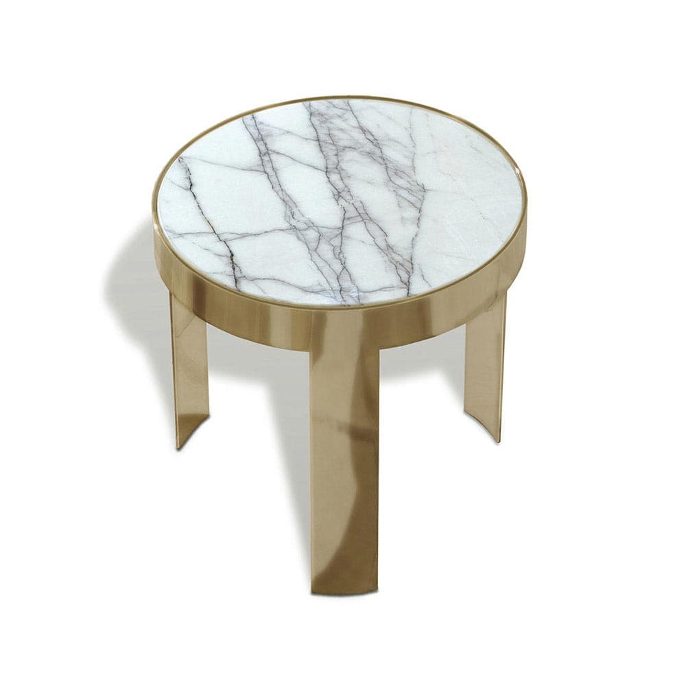 Infinity Round Metal Side Table by Giorgio Collection