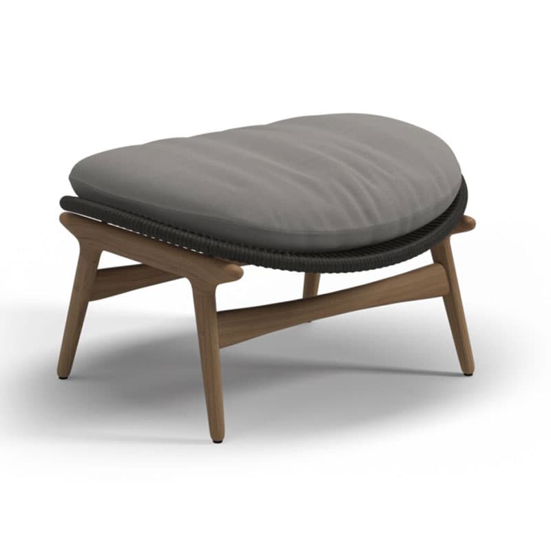 Bora Outdoor Footstool by Gloster