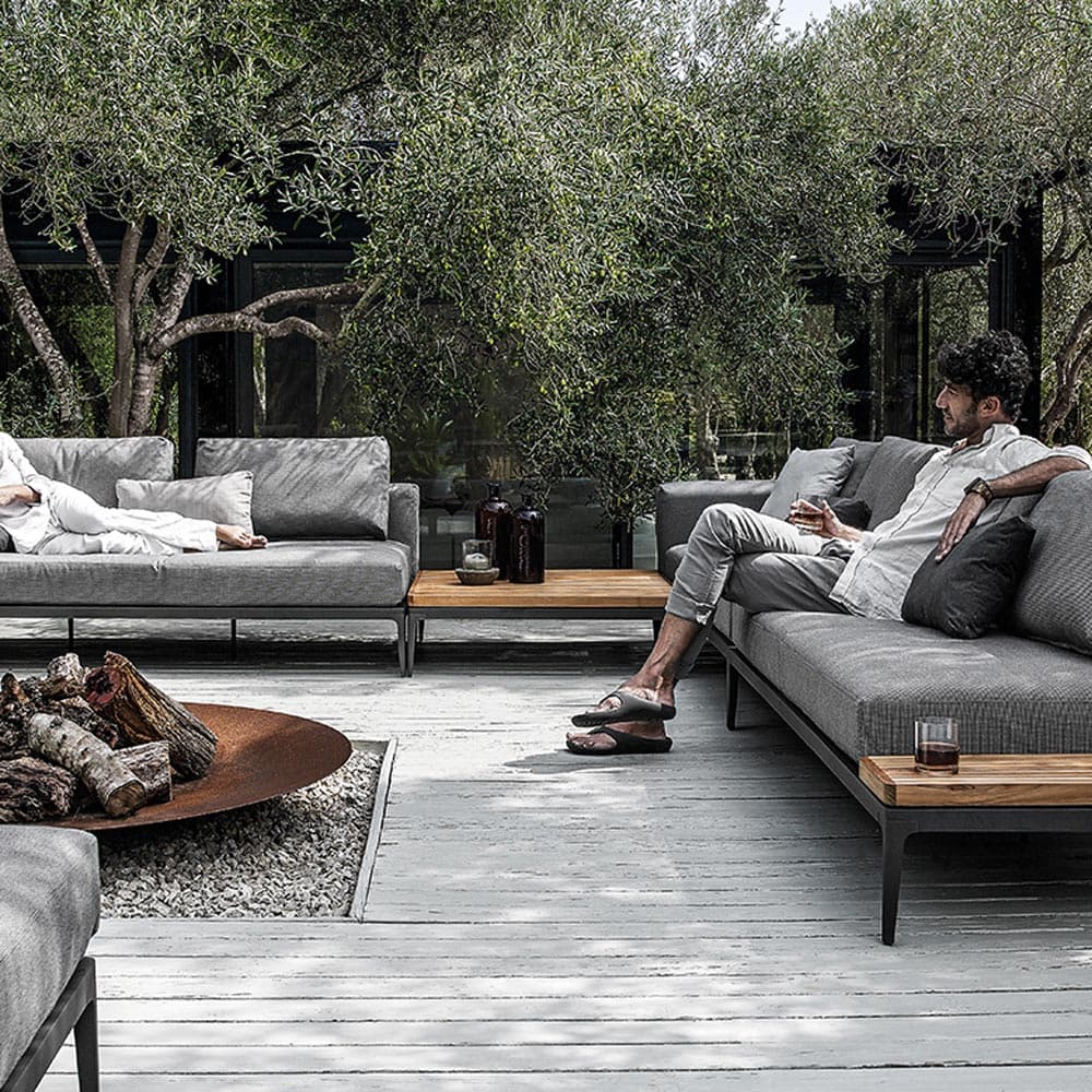 Grid Cabana Outdoor Coffee Table by Gloster