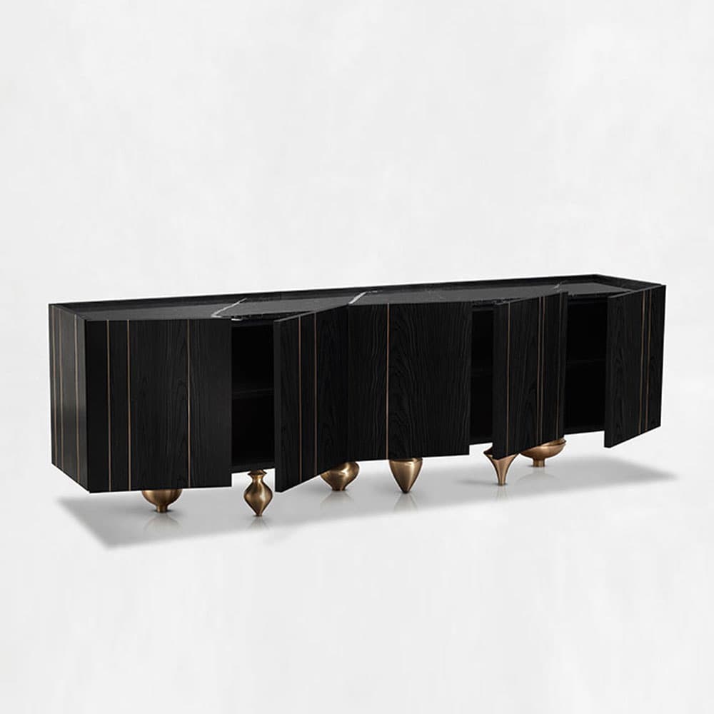 Il Pezzo 1 Black Credenza Sideboard by Il Pezzo Mancante