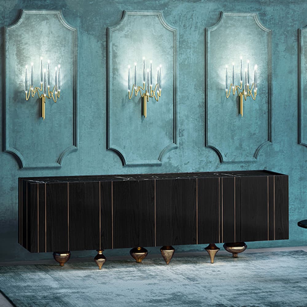 Il Pezzo 1 Black Credenza Sideboard by Il Pezzo Mancante