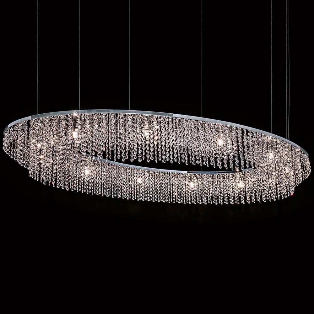 Sky Cycles Oval Suspension Lamp by Ilfari