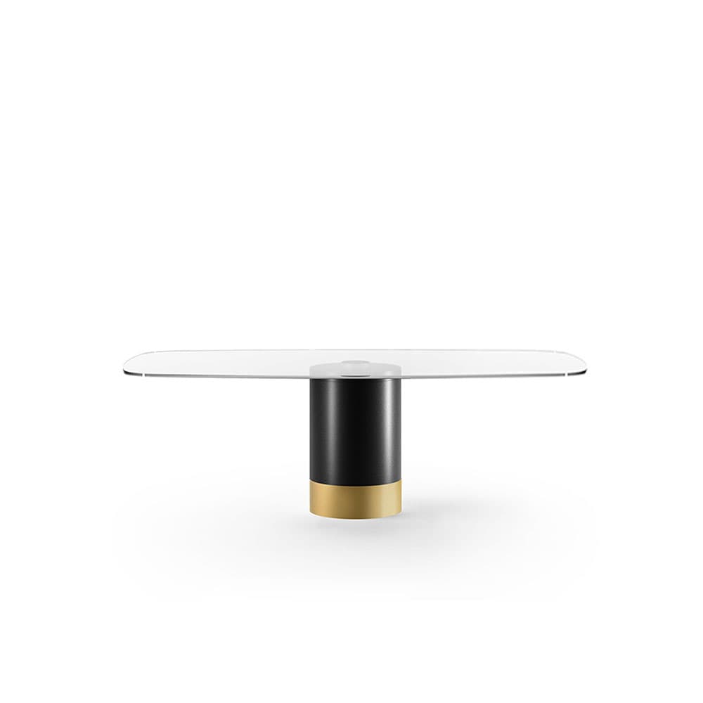 Cilindro Top Crystal Dining Table | by FCI London