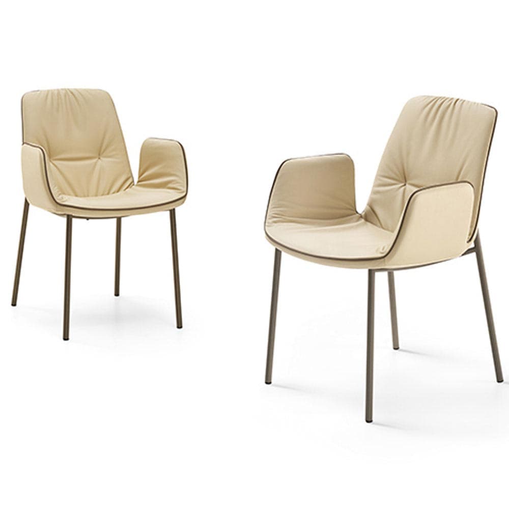 Lisa 4 Metal Legs Armchair By Italforma