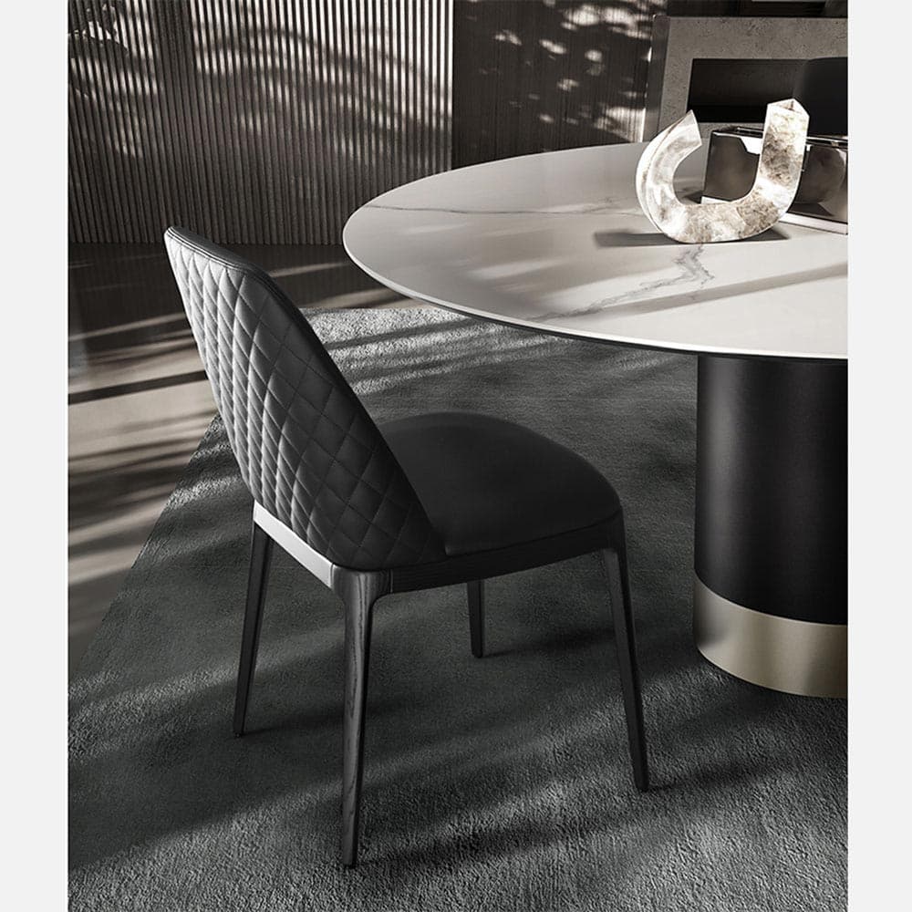 Max Diamond Wood Base Dining Chair By Italforma