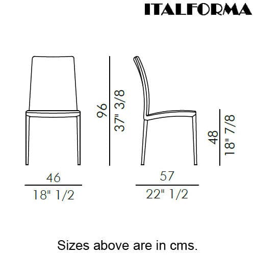 Asia-High Edge Dining Chair by Italforma