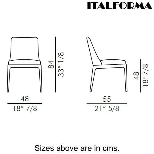 Max Diamond Wood Base Dining Chair by Italforma