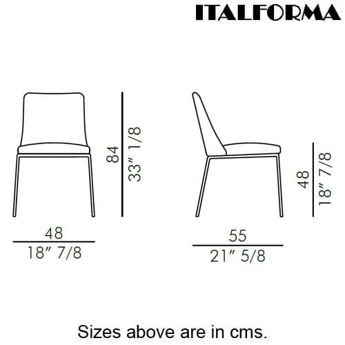 Max Metal Base Dining Chair by Italforma