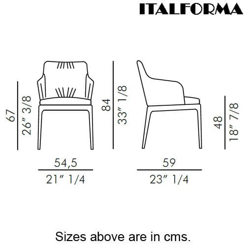 Max Deluxe Wood Base Armchair by Italforma