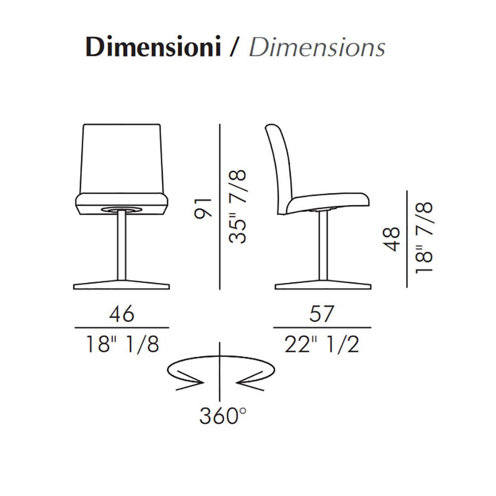 Ekta 4 Ways Swivel Chair | Italforma | FCI London