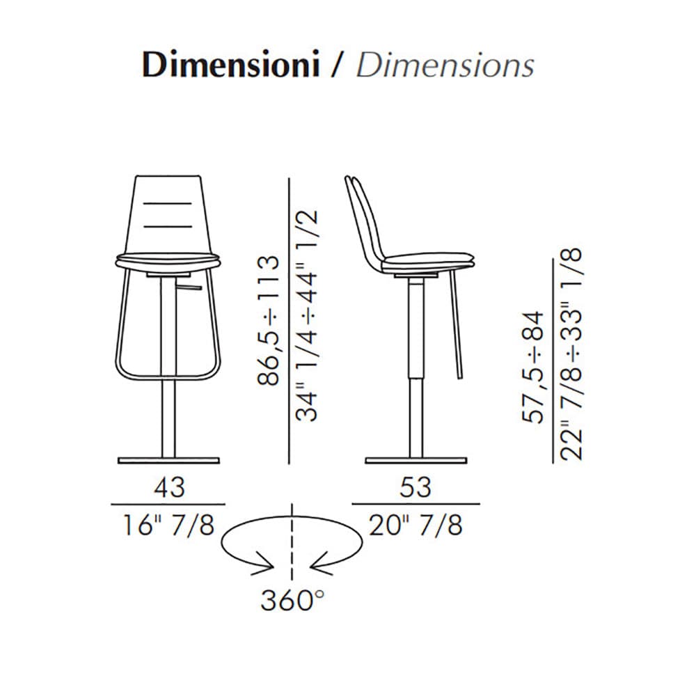 Lady 4 Ways Bar Stool | Italforma | FCI London