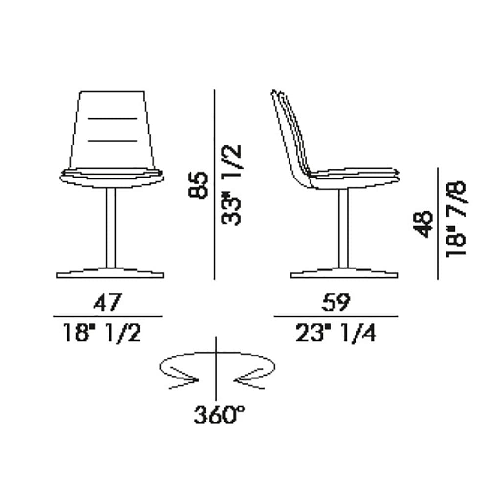 Lady 4 Ways Swivel Chair | Italforma | FCI London