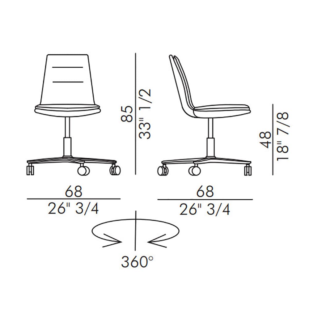 Lady 5 Ways Swivel Chair | Italforma | FCI London