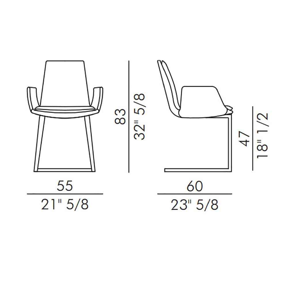 Lara Cantilever Armchair | Italforma | FCI London