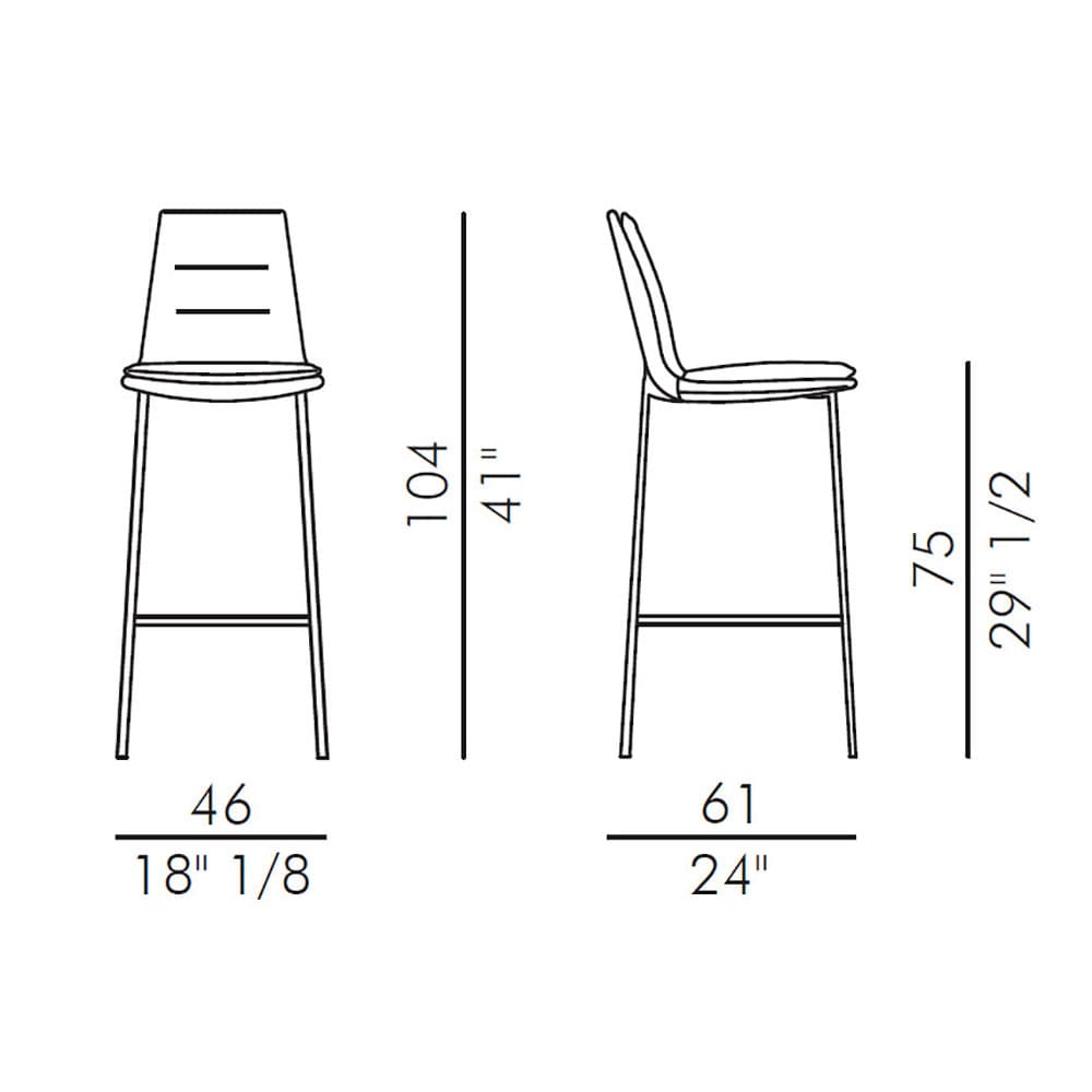 Lady 75 Bar Stool | Italforma | FCI London