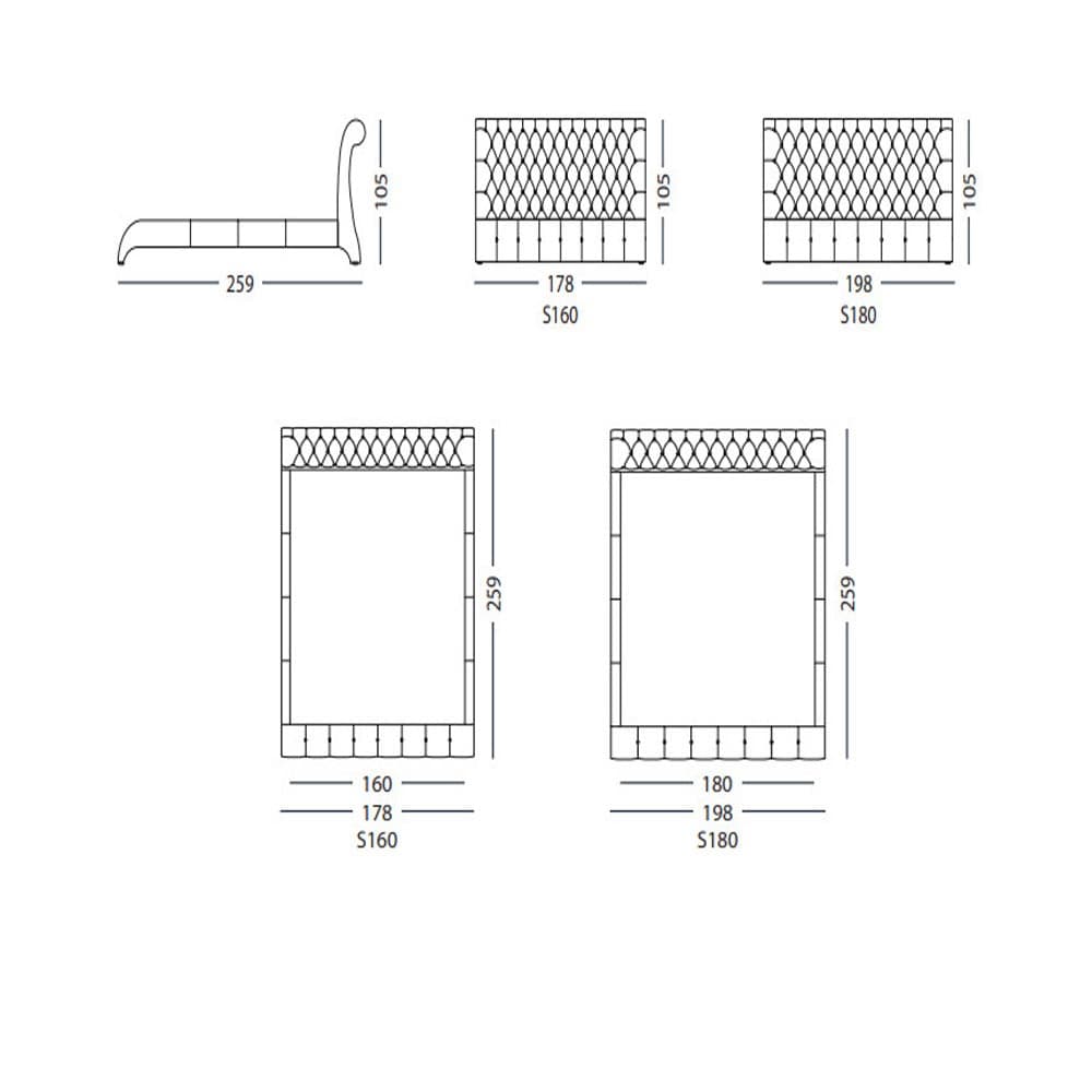 Euridice Double Bed by Kler