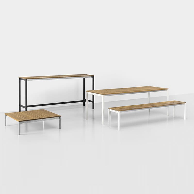 Be-Easy Slatted Dining Table by Kristalia