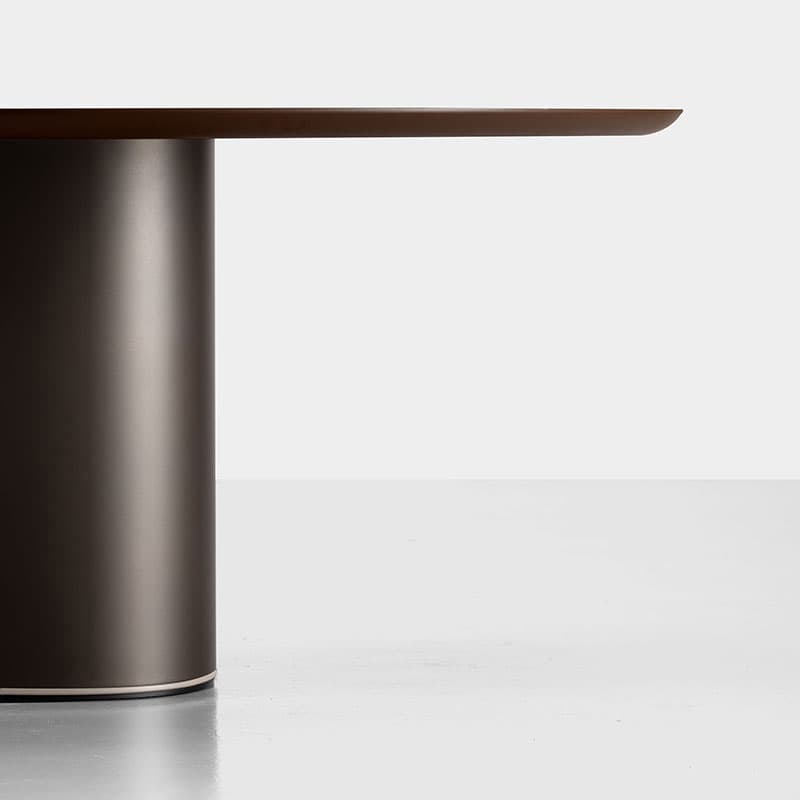 Holo Pillar Dining Table by Kristalia