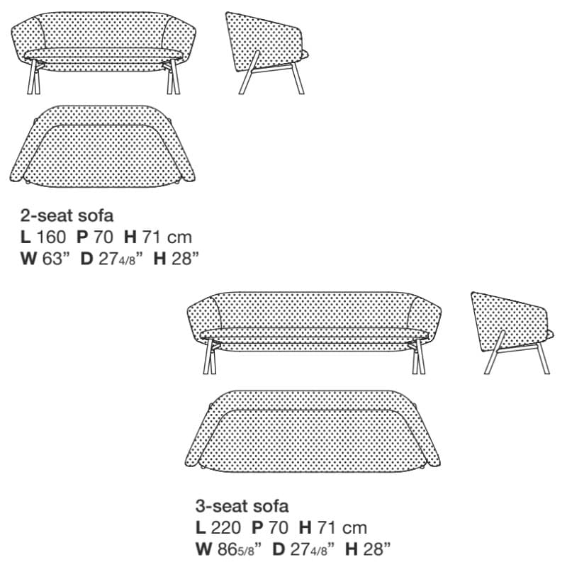 Tuile Sofa by Kristalia