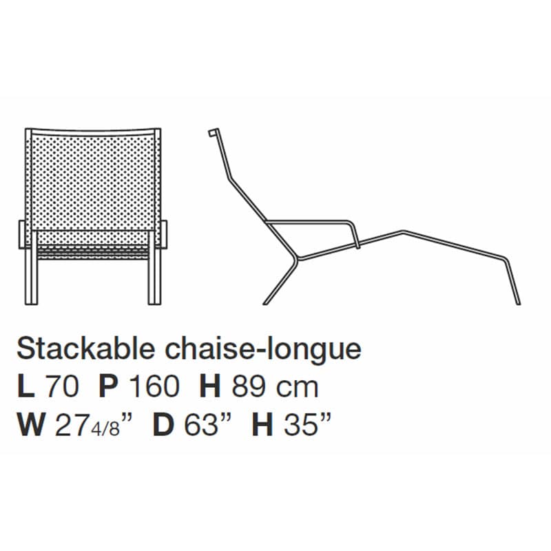 Rest Chaise Longue by Kristalia