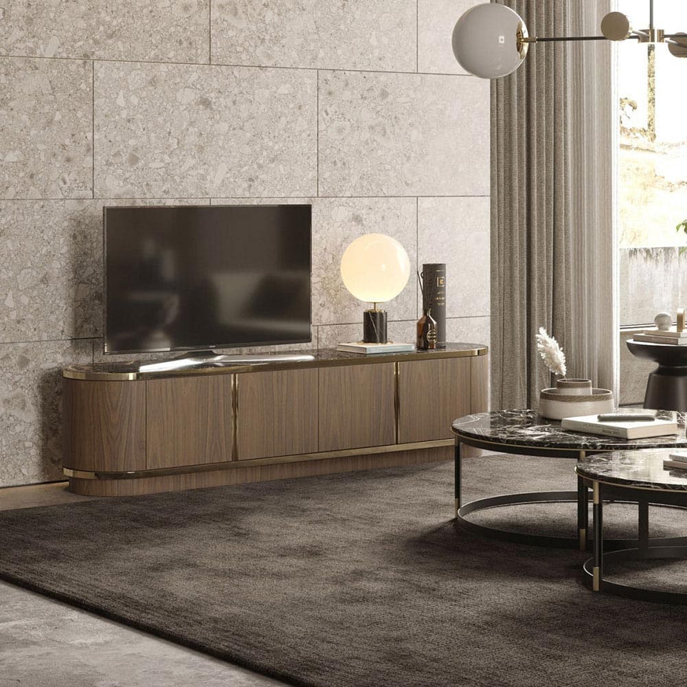 Brown TV Wall Unit by Laskasas