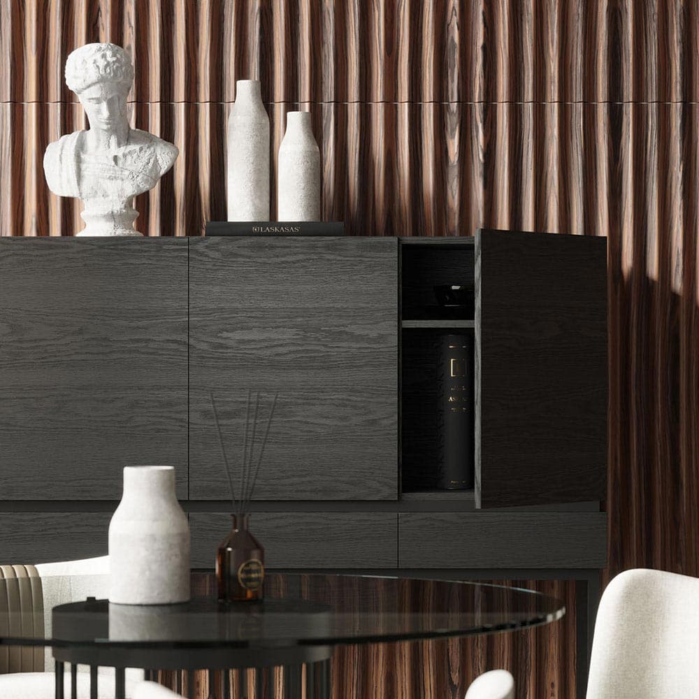 Cannes Dark Wood Drinks Cabinet by Laskasas