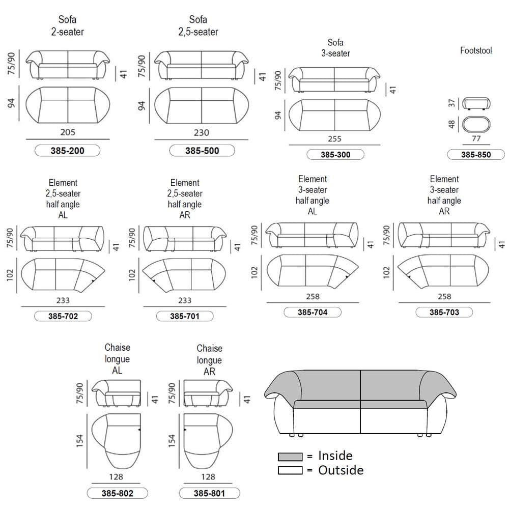 Gynko Sofa by Leolux