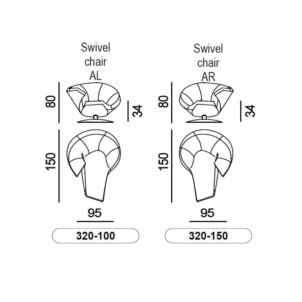 Parabolica Swivel Armchair by Leolux