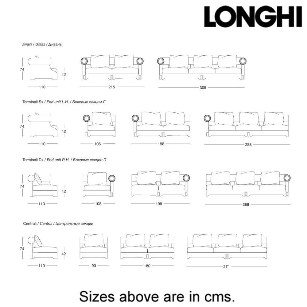 Hoffman Sofa by Longhi