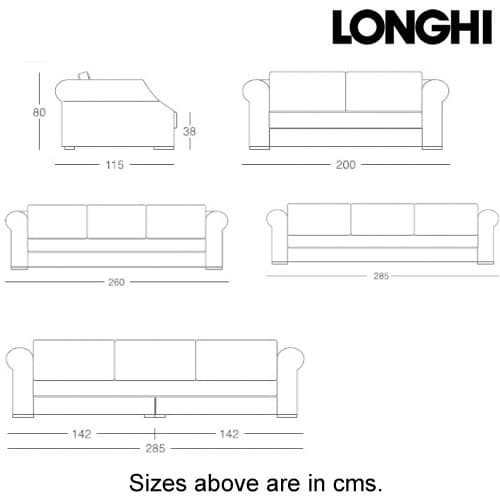 Rubens Classic Sofa by Longhi