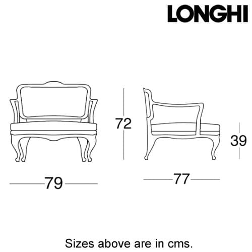 Dalia Armchair by Longhi