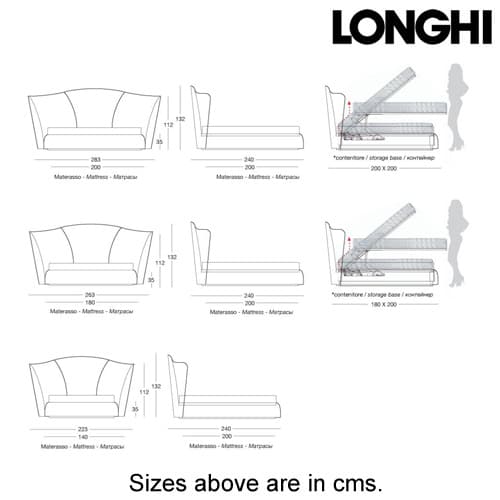 Heron Double Bed by Longhi