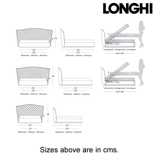 Grace Double Bed by Longhi