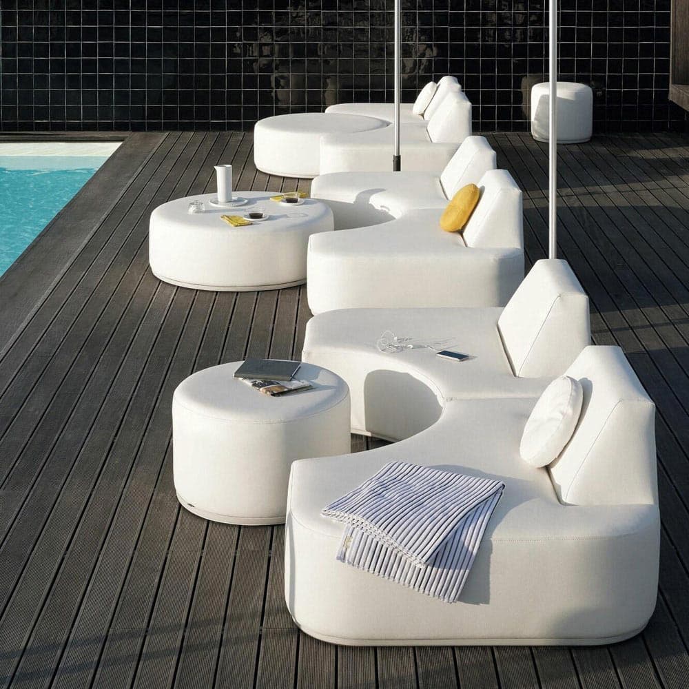 Moon Island Outdoor Footstool by Manutti