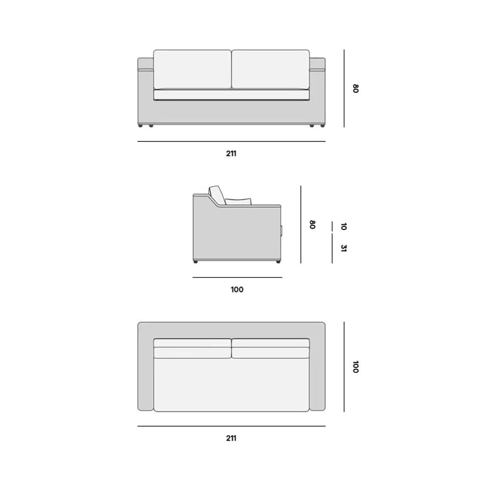 San Diego Outdoor Sofa by Manutti