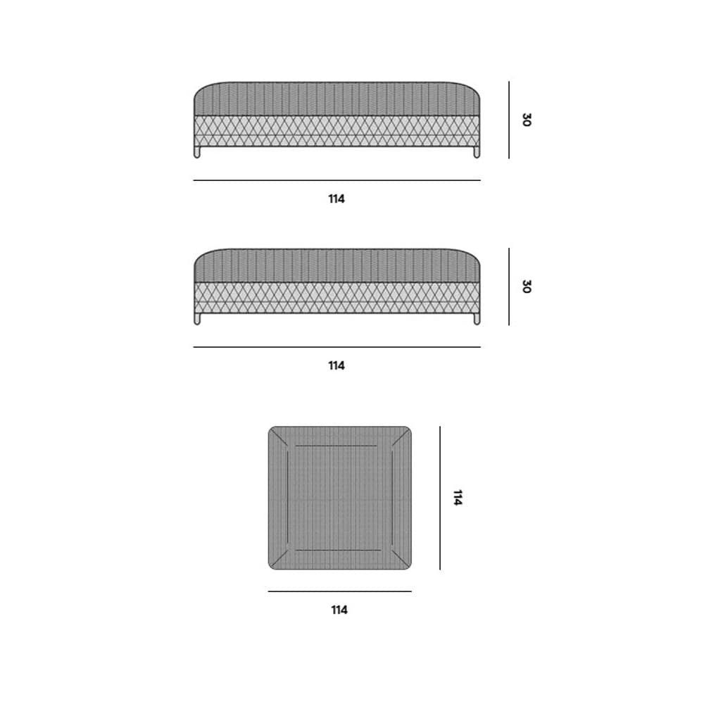 Malibu Outdoor Coffee Table by Manutti