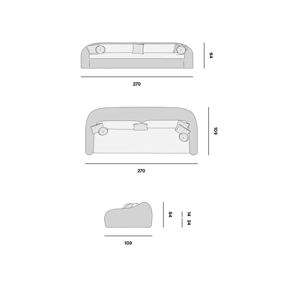 Kobo Outdoor Sofa by Manutti