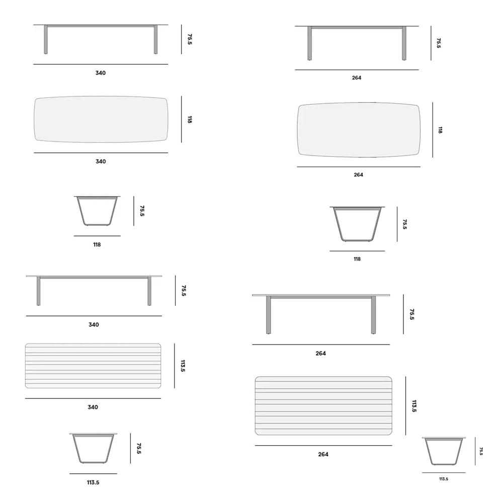 Air Outdoor Table by Manutti