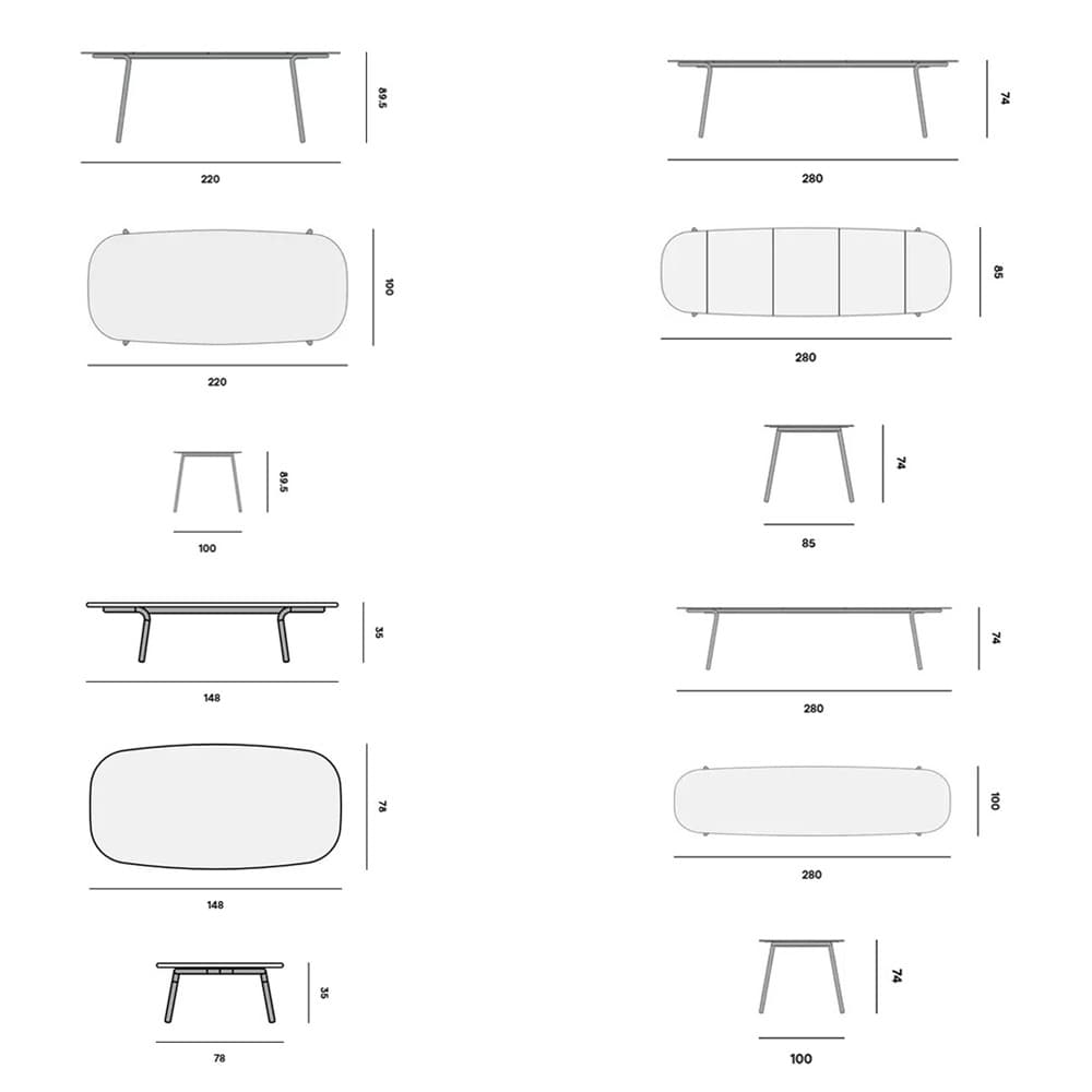 Minus Outdoor Table by Manutti