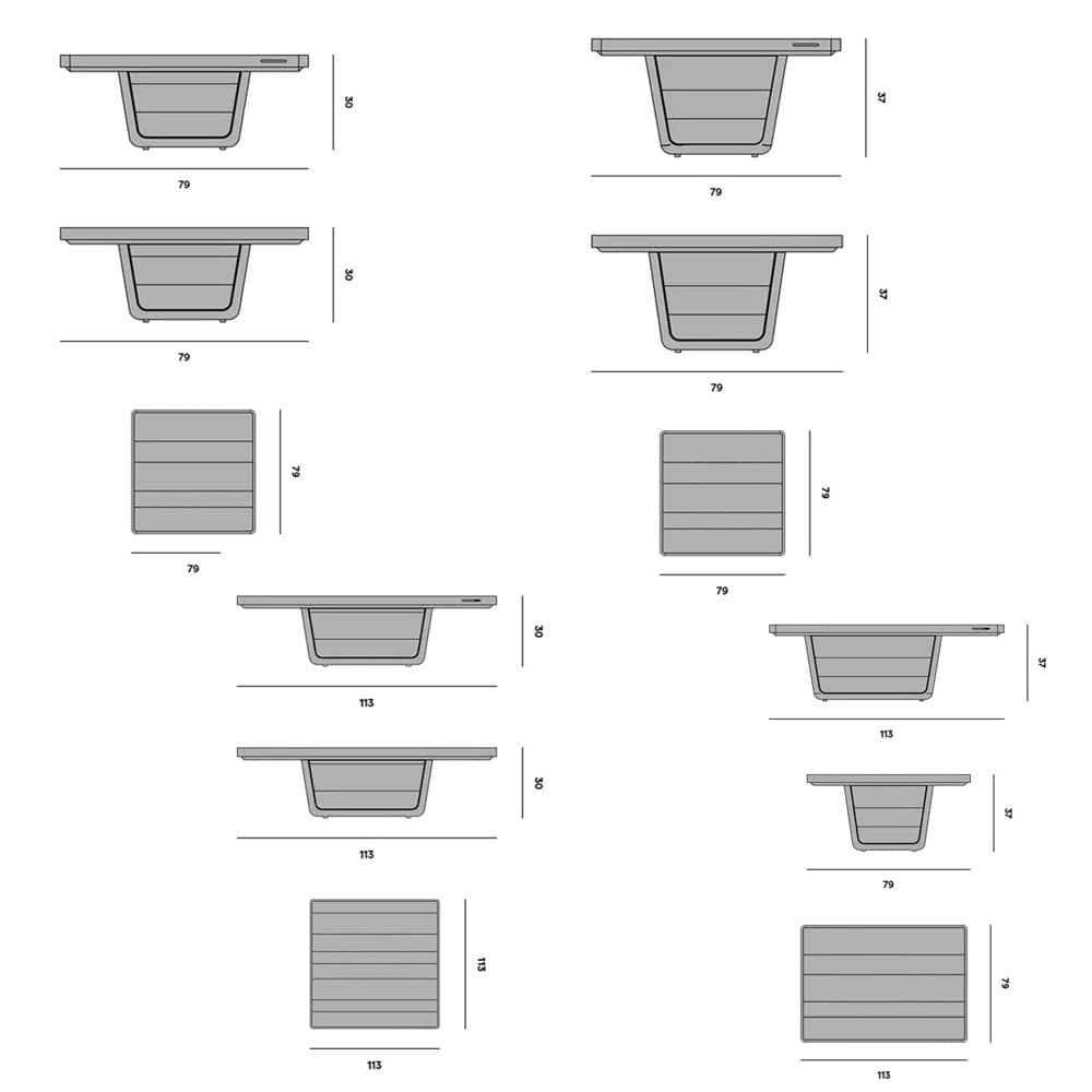 Cobi Outdoor Coffee Table by Manutti