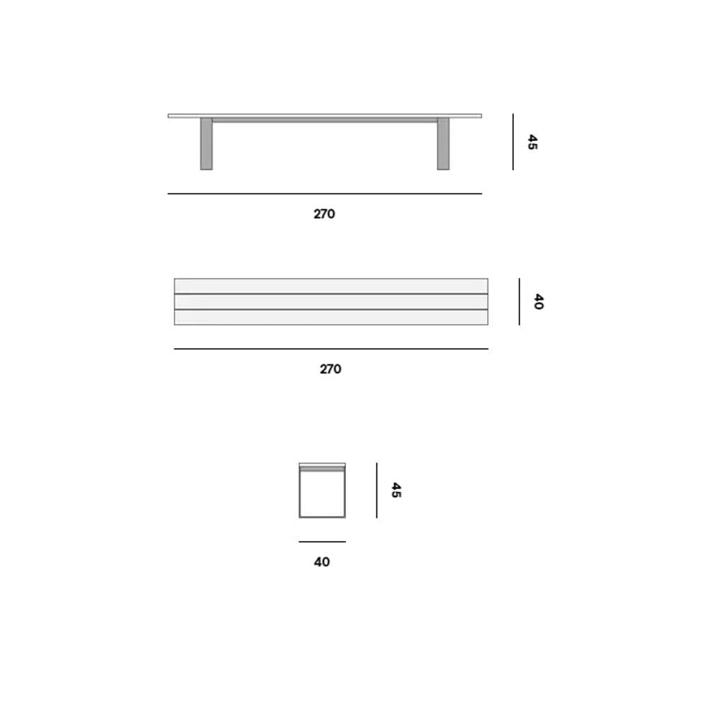 Prato Outdoor Bench by Manutti