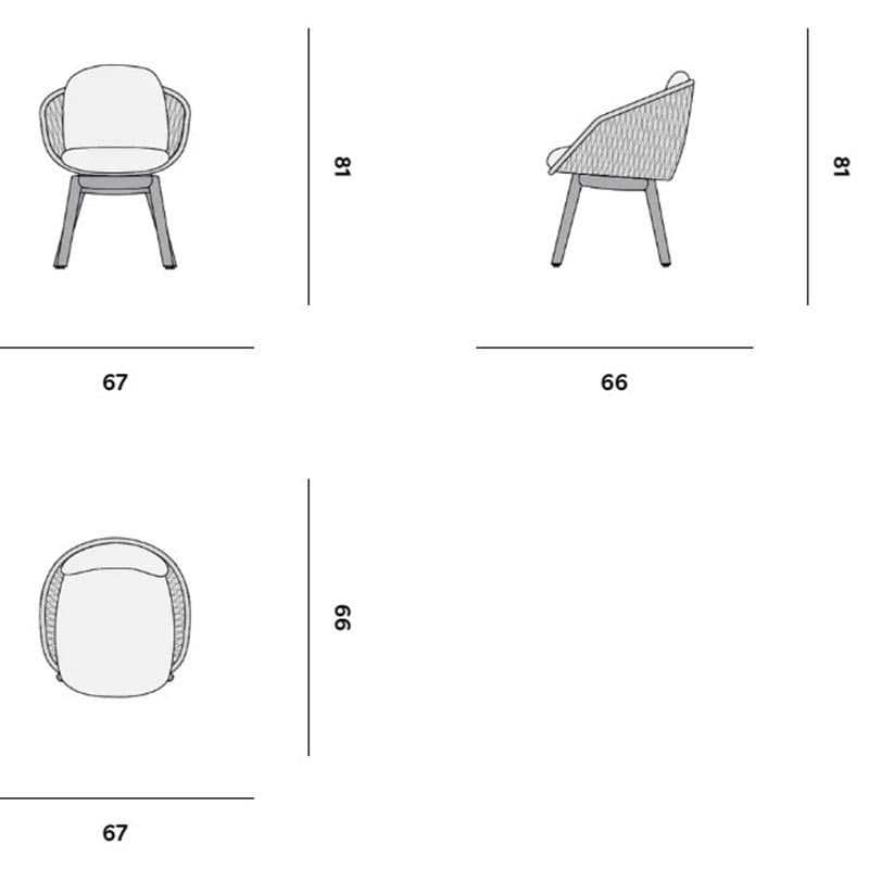 Sandua Outdoor Armchair by Manutti