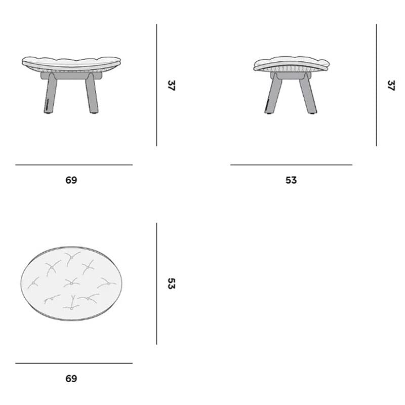 Sandua Outdoor Footstool by Manutti