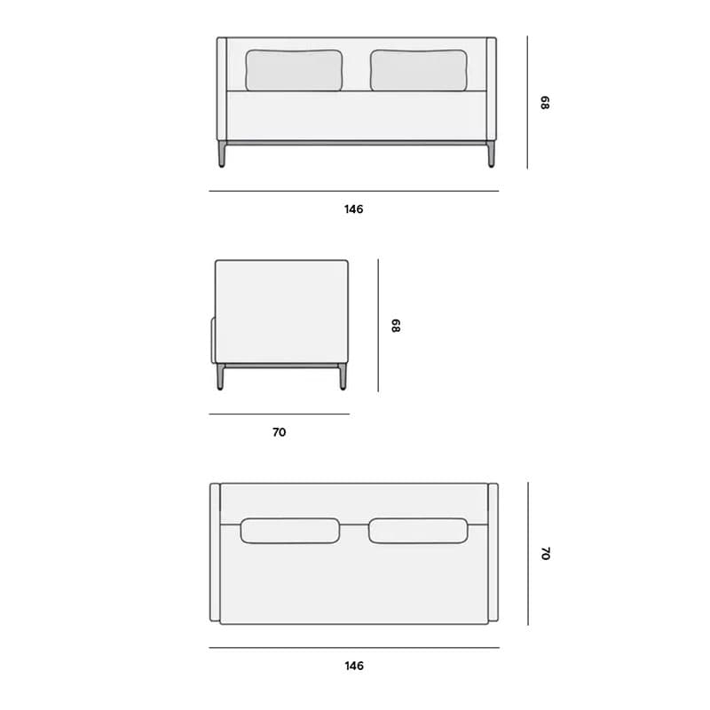 Zendo Sense Club Outdoor Sofa by Manutti