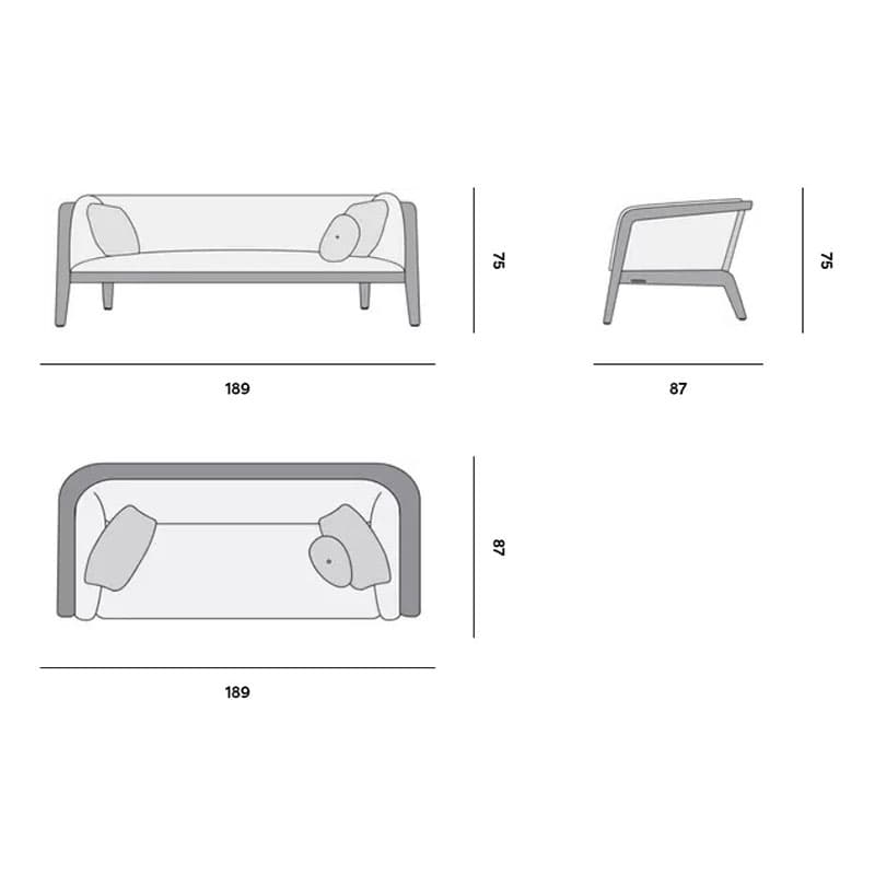 Sunrise 2 Seater Outdoor Sofa by Manutti