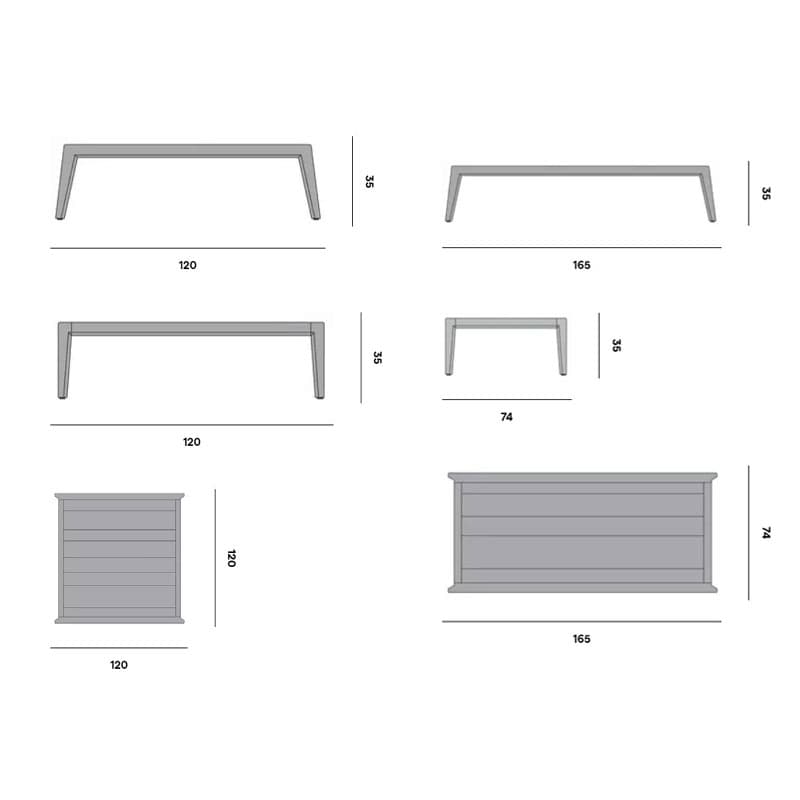 Sunrise Outdoor Coffee Table by Manutti